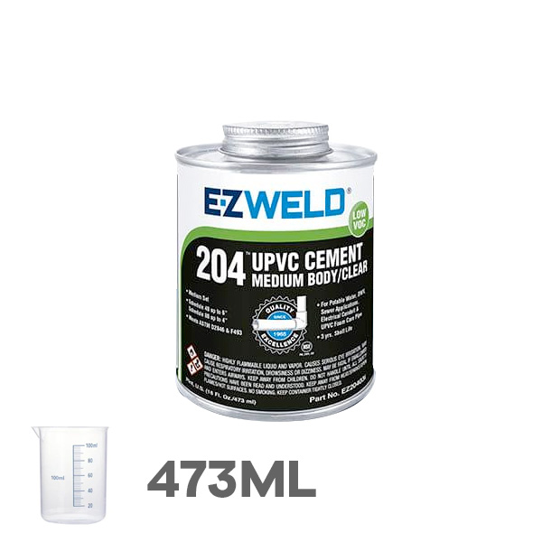 PEGAMENTO PARA TUBO PVC E-ZWELD 1/8G #204 473ML