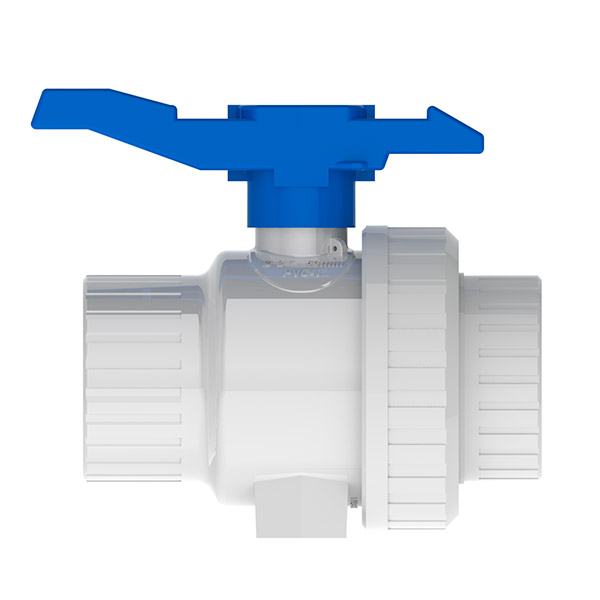 VALVULA DE BOLA PVC DE 2'' CON UNA UNIVERSAL SOLDAR BLANCA - Imagen 2